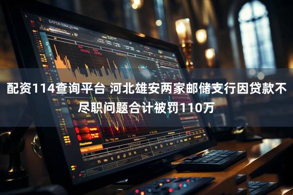 配资114查询平台 河北雄安两家邮储支行因贷款不尽职问题合计被罚110万
