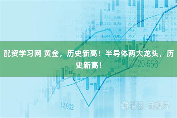 配资学习网 黄金，历史新高！半导体两大龙头，历史新高！